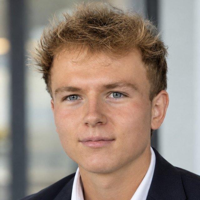 Portræt af Jacob Jensen i mørkt jakkesæt og hvid skjorte